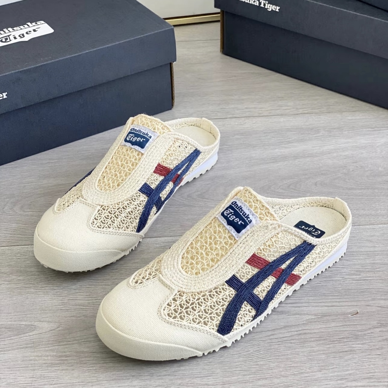 ONITSUKA TIGER MEXICO 66 SABOT 海軍藍紅 編織拖 懶人鞋 女 鬼塚虎 1183C123-100