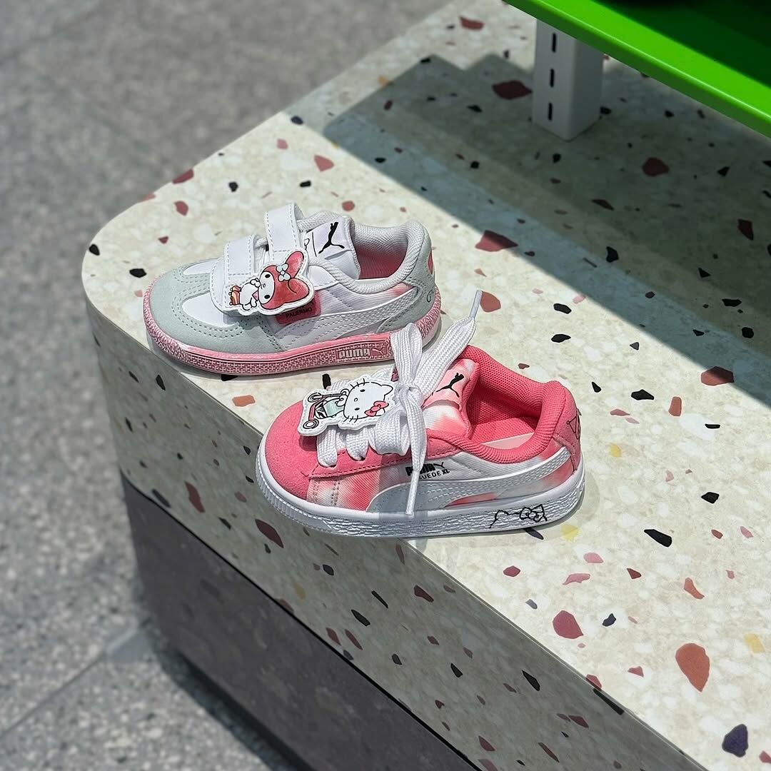 PUMA x Hello Kitty And Friends 凱蒂貓 美樂蒂 白粉 中童 童鞋