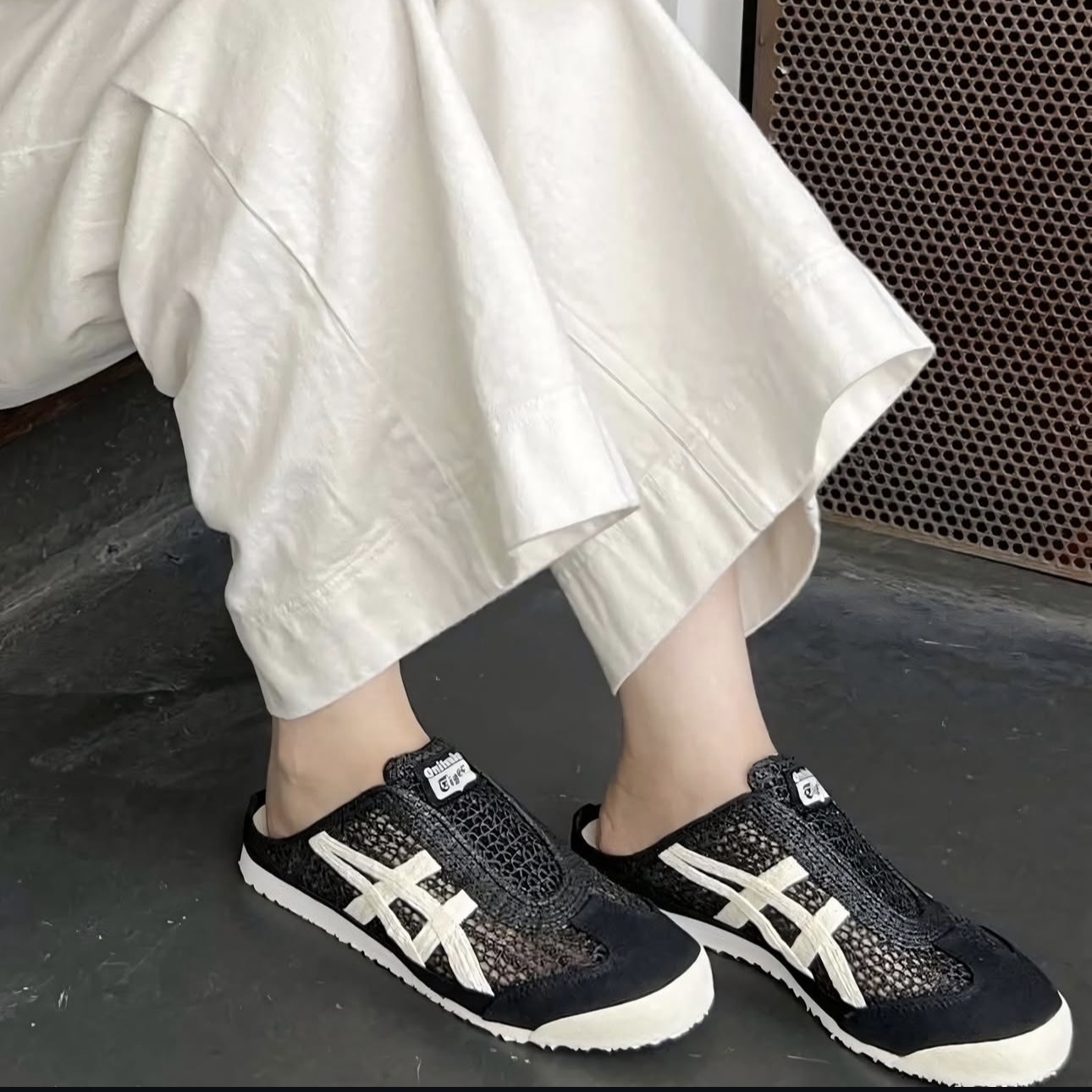 ONITSUKA TIGER MEXICO 66 SABOT 黑編織拖鞋 懶人鞋 鬼塚虎 女 1183C123-001
