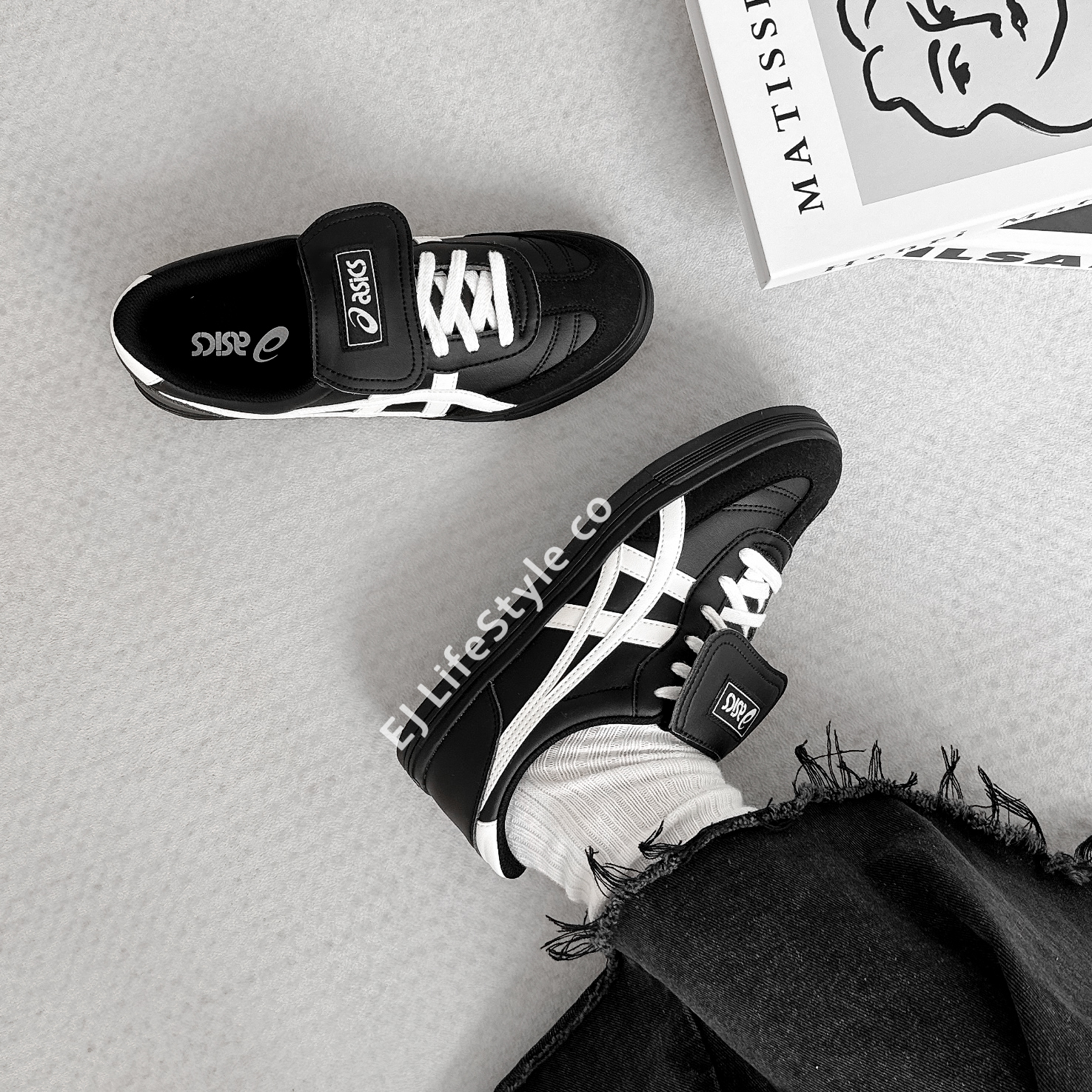 ASICS AARON 2.0 黑奶油 米白 白色 黑色 翻蓋鞋舌 男女鞋 1203A720-001 / 預購