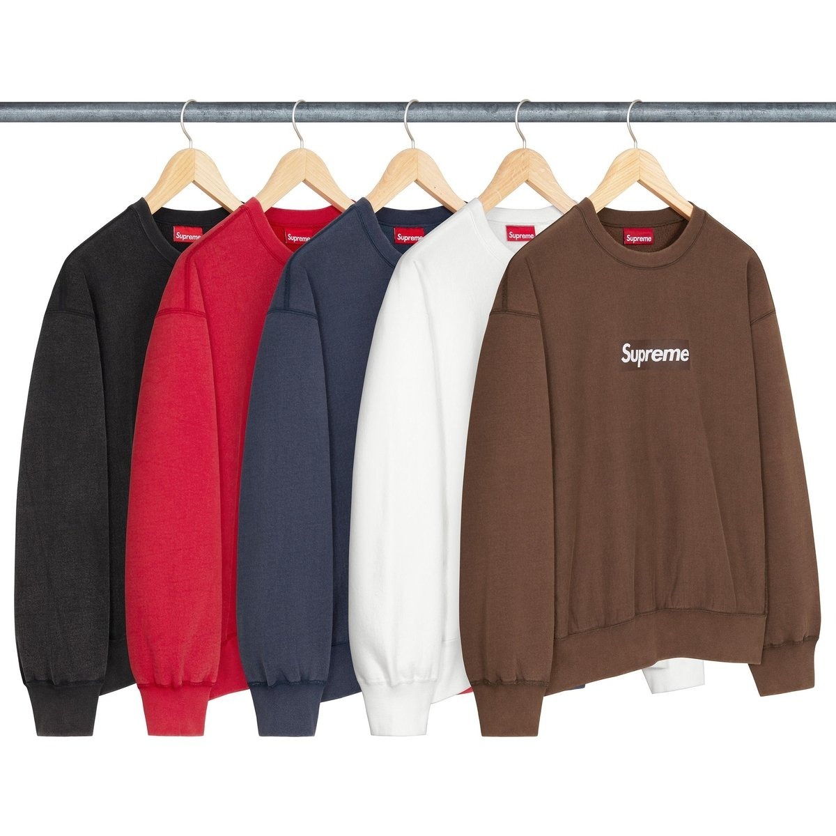 2025SS SUPREME WASHED BOX LOGO CREWNECK 水洗 大學T 現貨