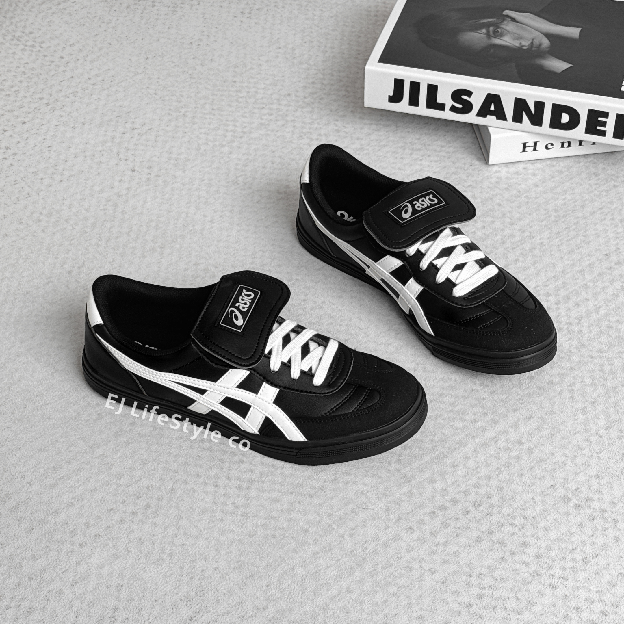 ASICS AARON 2.0 黑奶油 米白 白色 黑色 翻蓋鞋舌 男女鞋 1203A720-001 / 預購