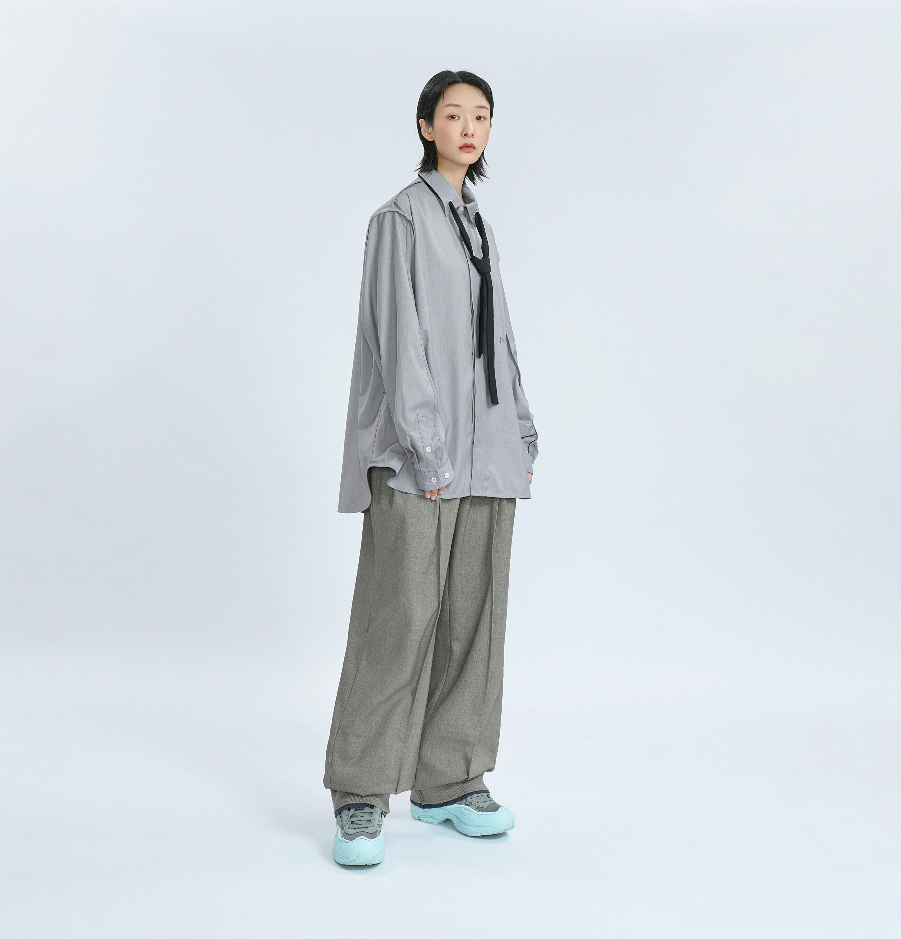 MELSIGN - Oct Double Layer Comfy Trousers - Grey