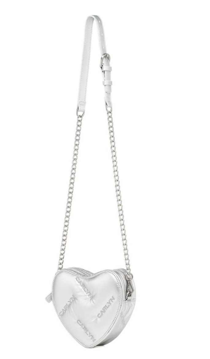 [S] CARLYN HEART TEENY BAG,SILVER, H73316010S0- SILVER [FINAL SALE] (SC95)