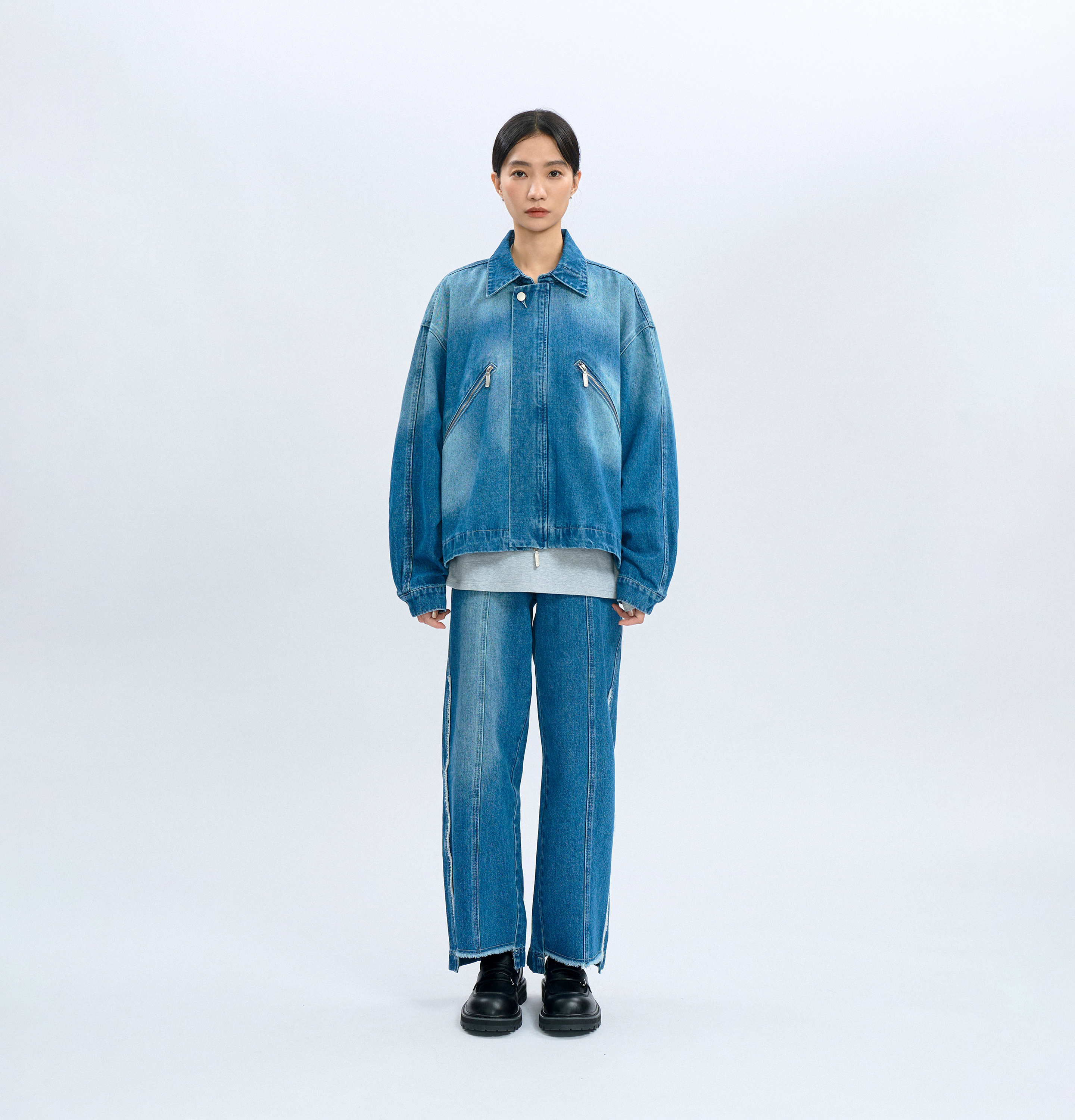 MELSIGN x plain-me -“Paid Time Off”Denim Jeans - Light