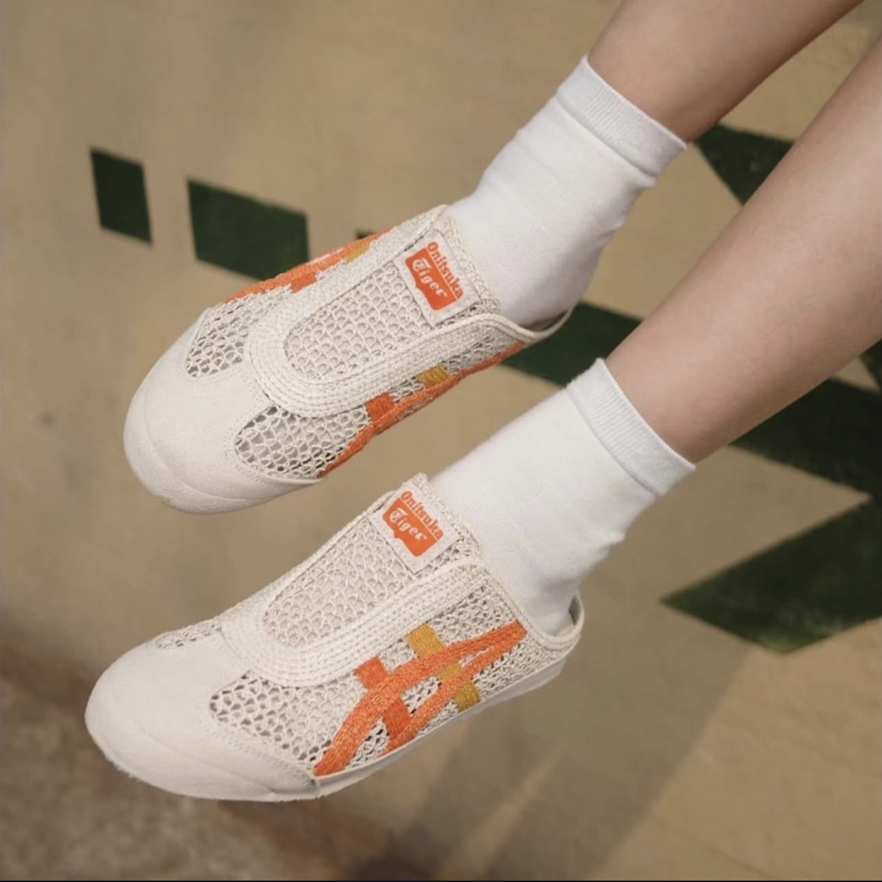 ONITSUKA TIGER MEXICO 66 SABOT 米橙 橘子色 編織鞋 懶人 女 鬼塚虎 1183C123-251