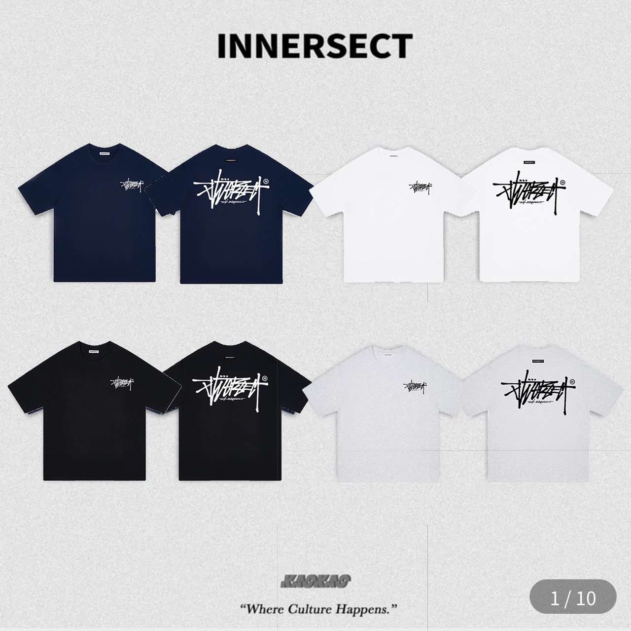 現貨INNERSECT 三生萬物 「正反大小字體」Stussy平替款 短Tee INA25SSTTEZ200