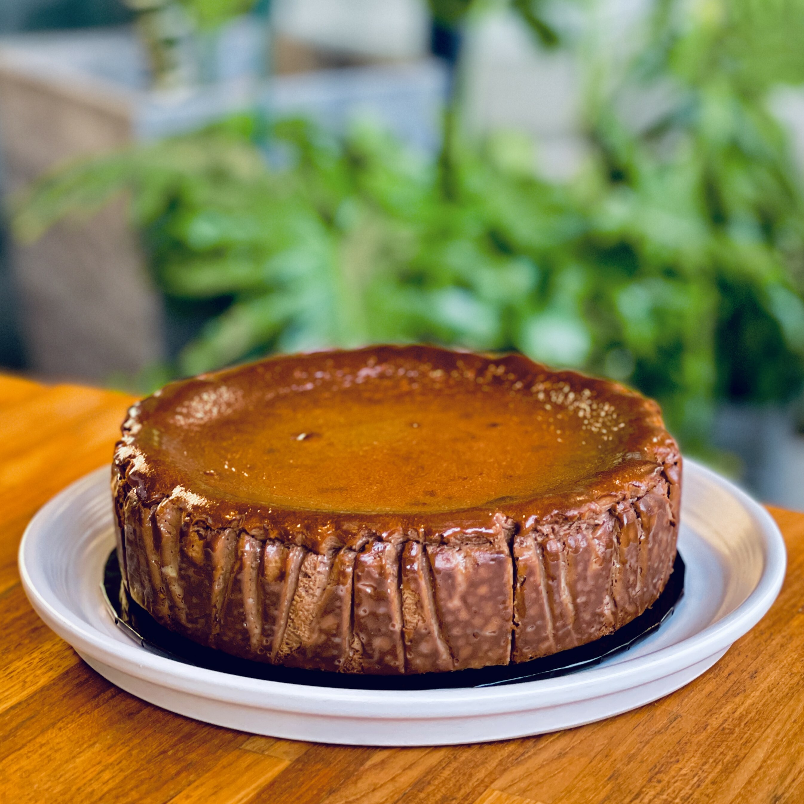 Dark Chocolate "PREMIUM" BURNT CHEESECAKE - 8" Whole Cake