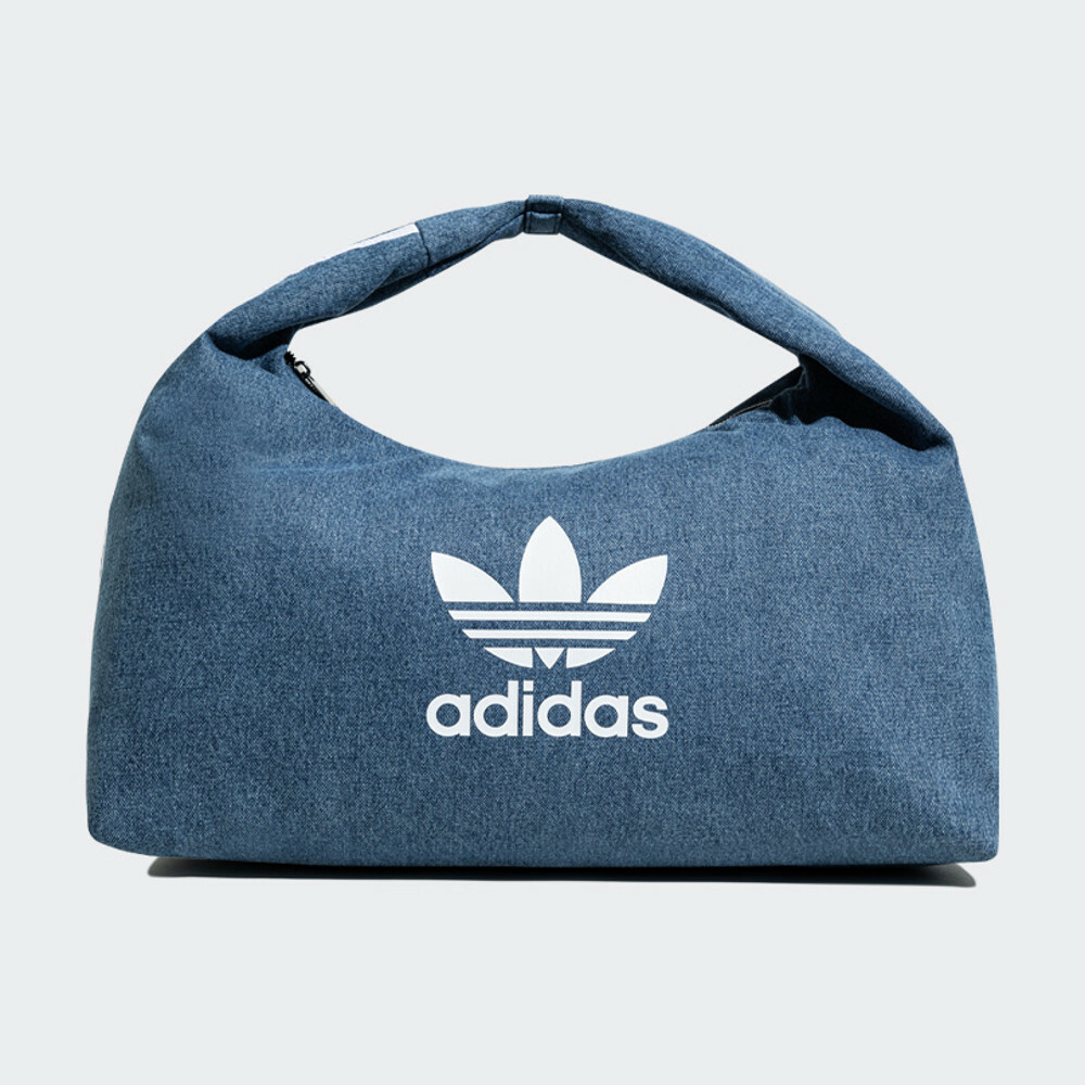 Adidas 經典牛仔風三葉草肩背包 斜挎包 (IX7693) (IX7694) 藍色 官方照