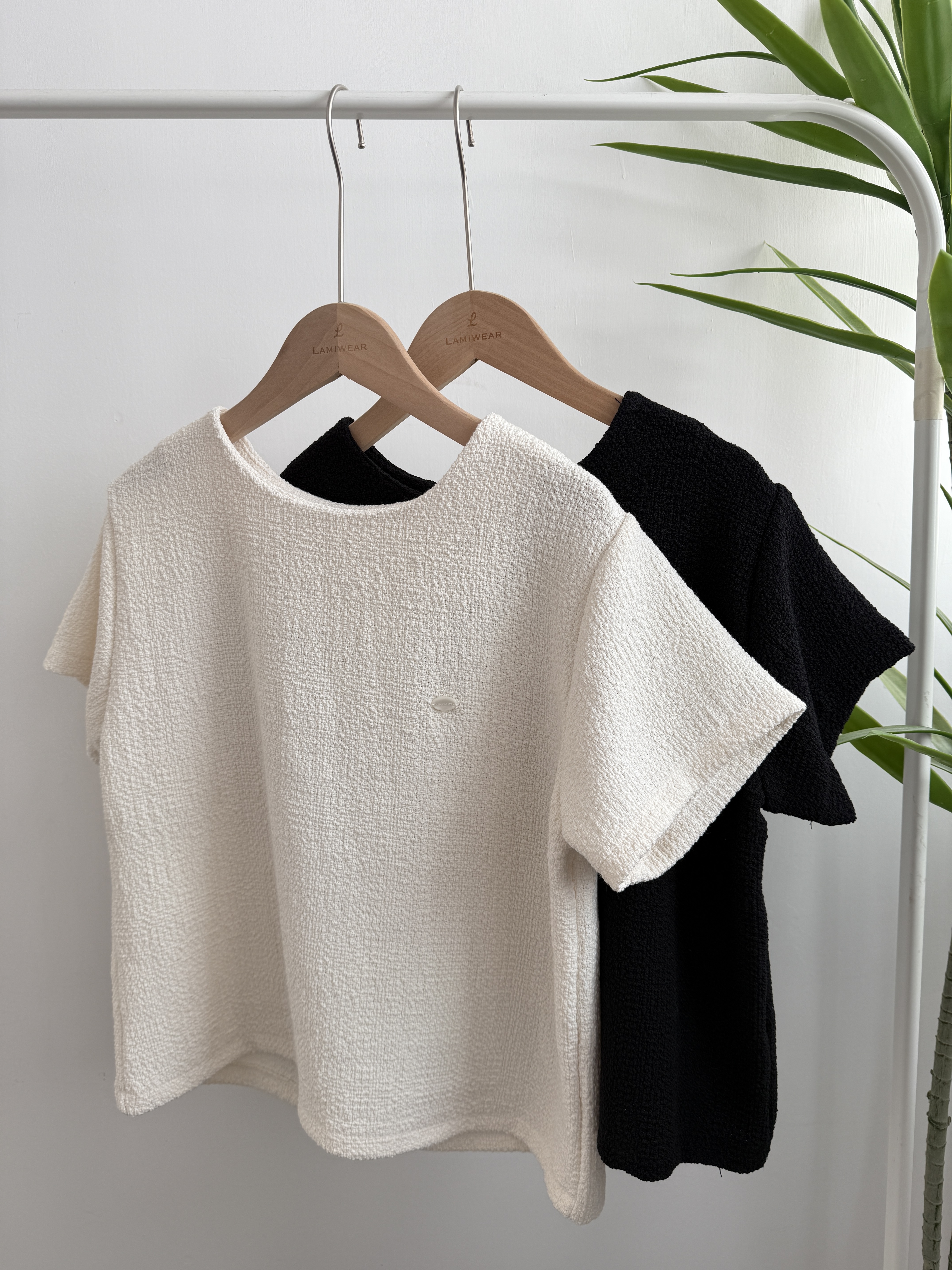 現貨 黑色現貨 質感織紋短袖