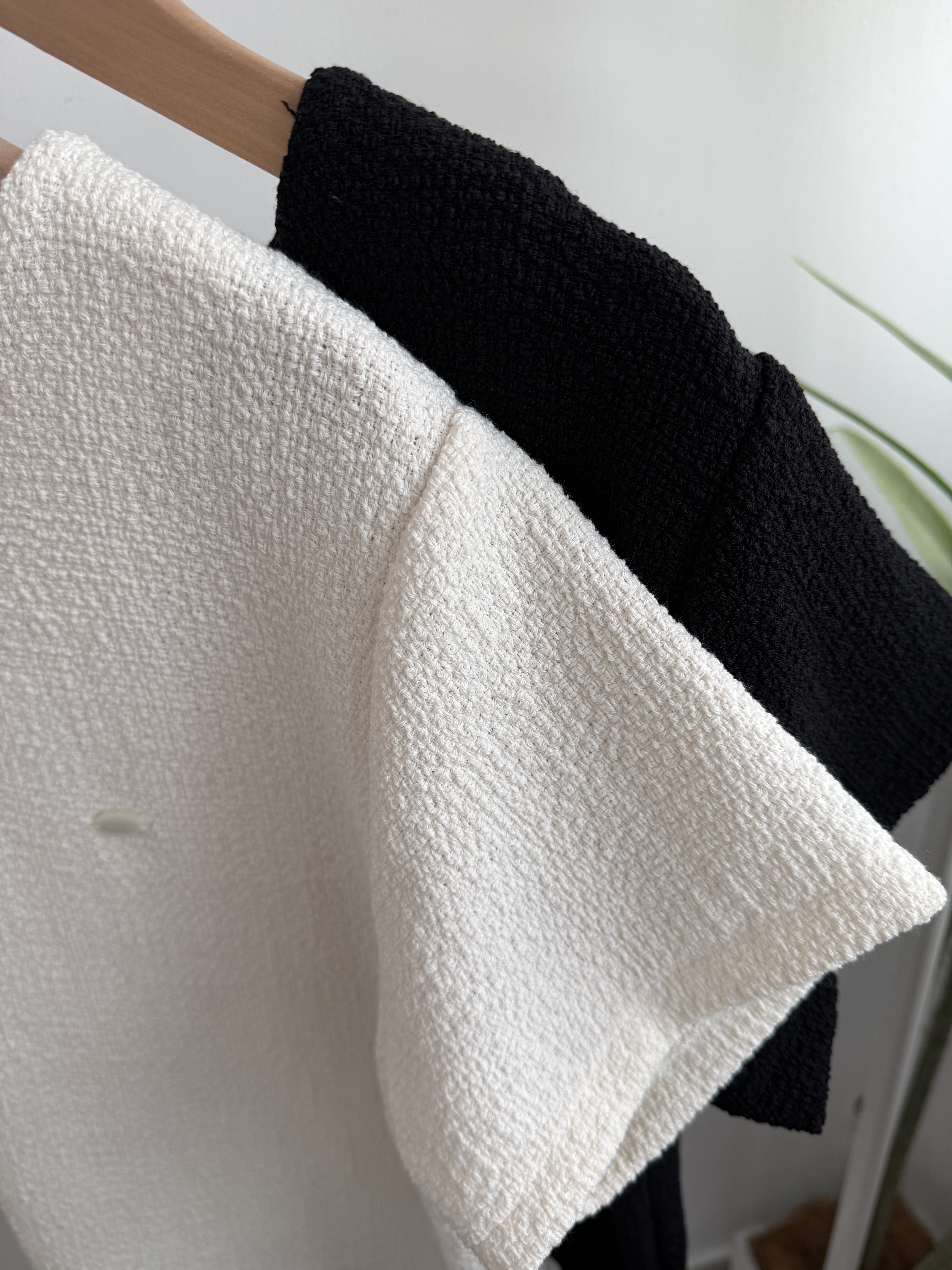 現貨 黑色現貨 質感織紋短袖