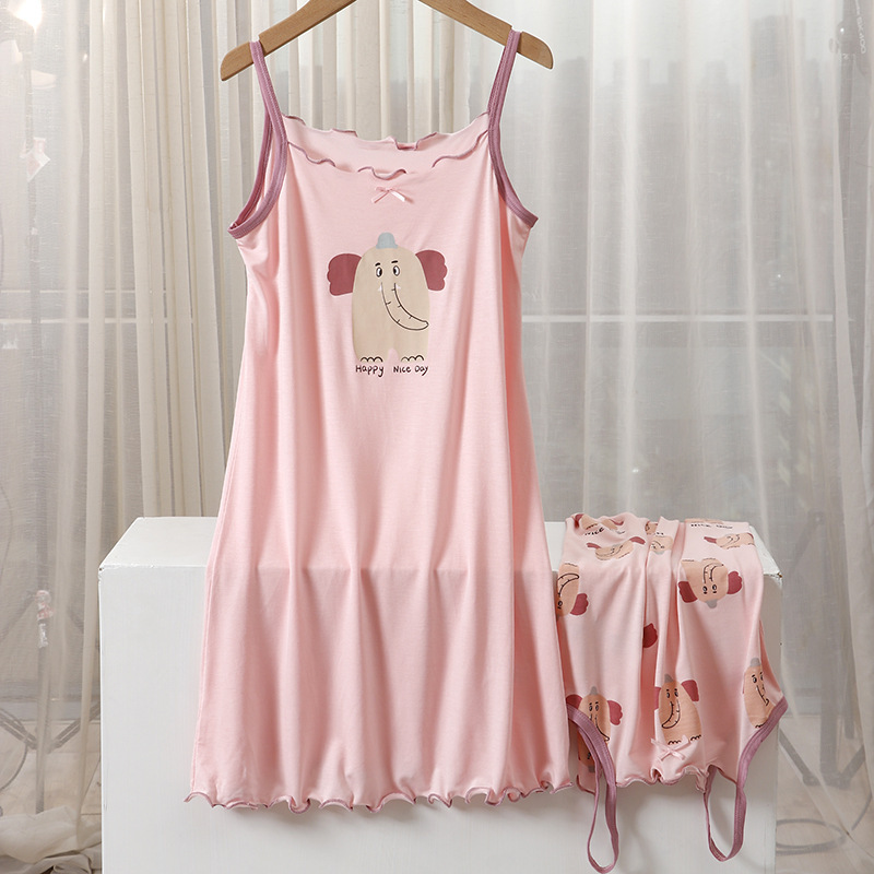 可愛大象吊帶睡裙