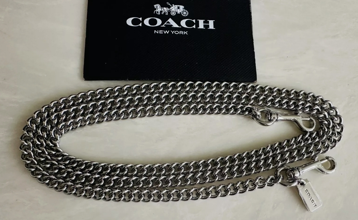 [S] COACH F31126 SHOULDER CROSSBODY CHAIN STRAP,METAL SILVER, 191202687783 (SCO449)