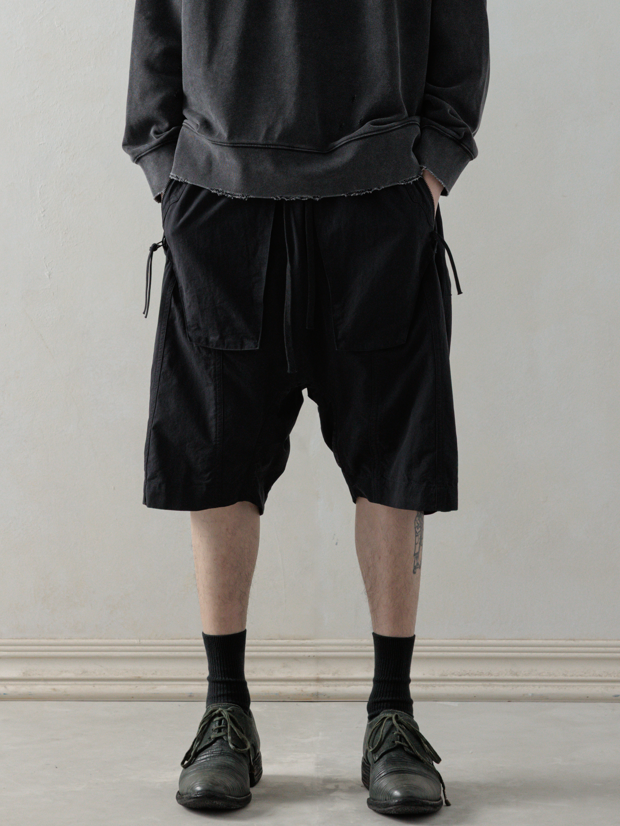 パンツ professor.e GATHERED SHORTS 25ss Professor.E GATHERED SHORTS 25SS-PE-TRS-02-BLACK – VISION OF