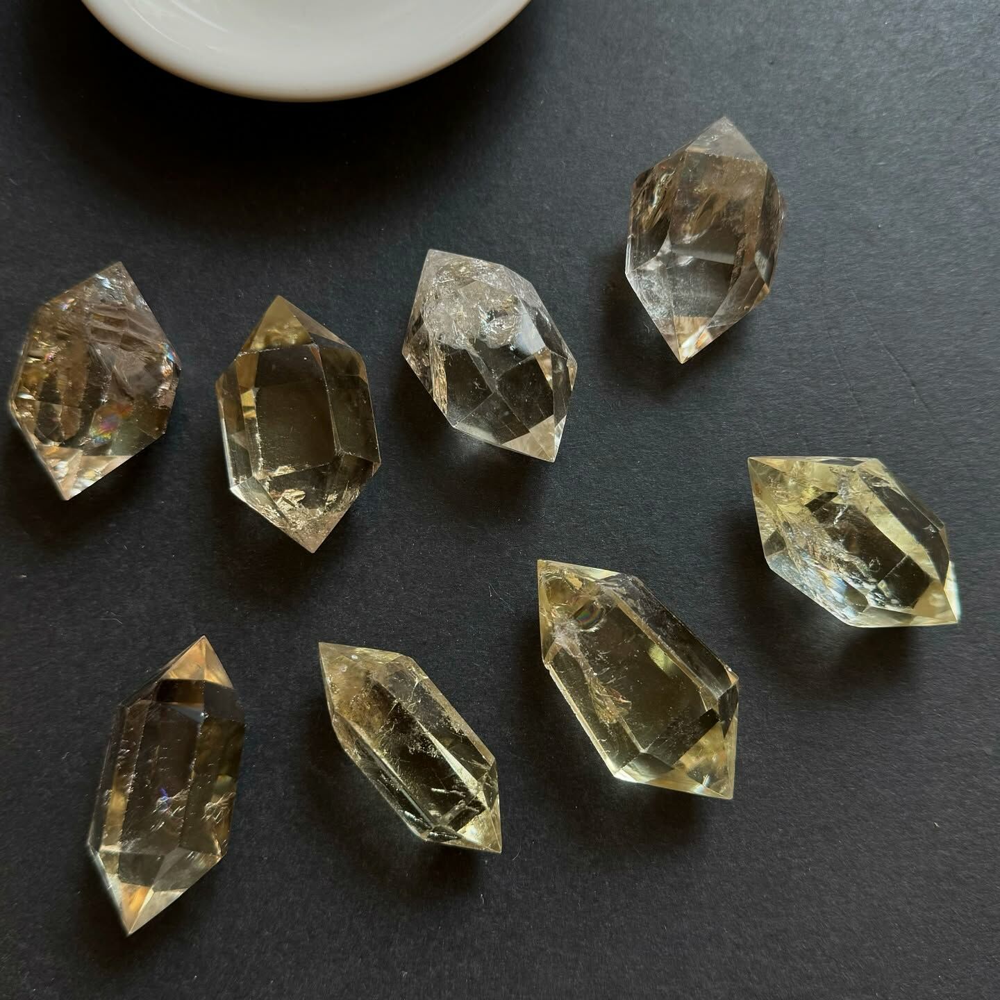 [原石] 黃水晶 雙尖