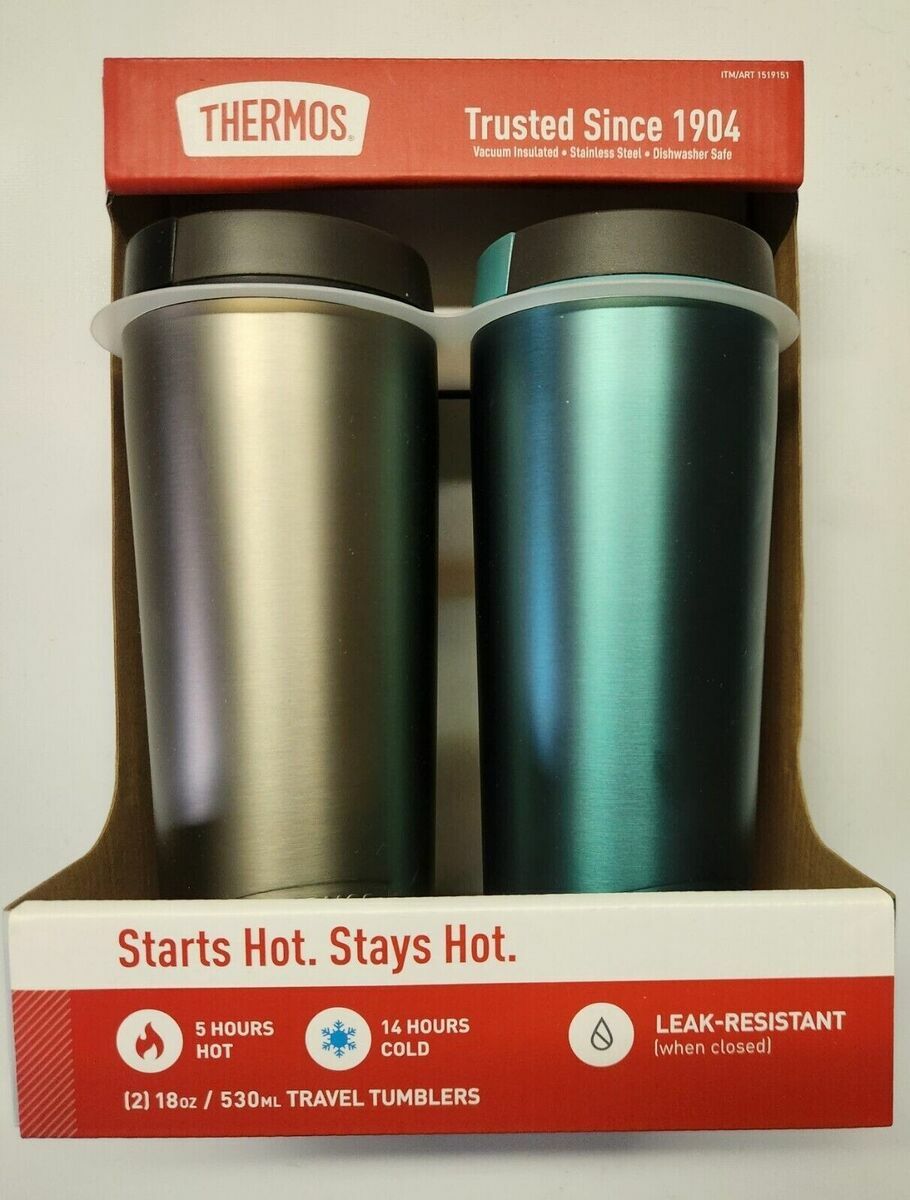 【現貨】Thermos B040302 保溫杯套裝 (銀+藍)