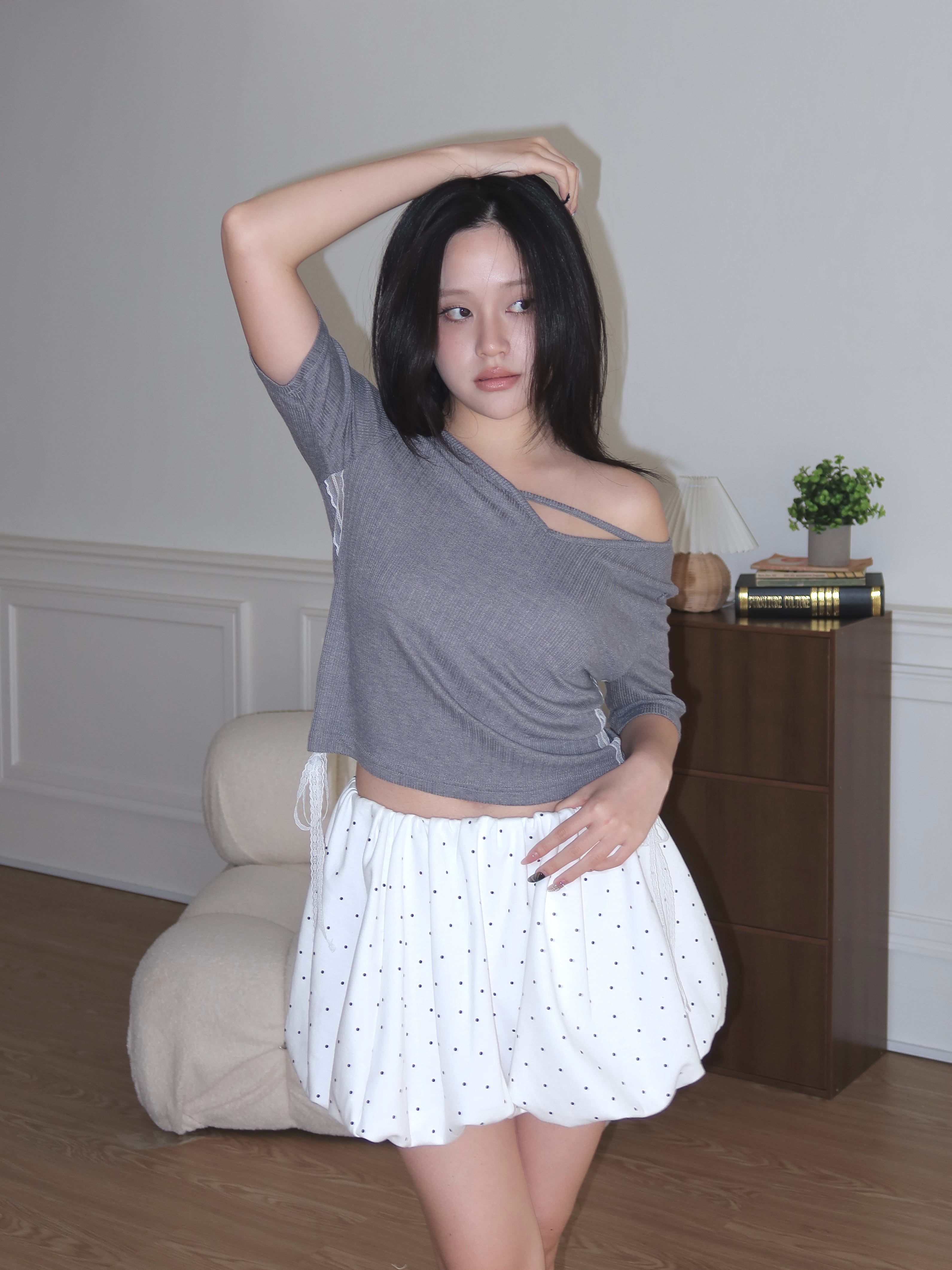 (made by 9na) soft haze T- gray灰色