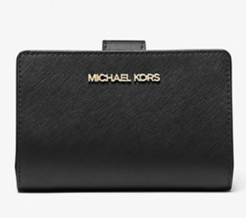 [S] MICHAEL KORS BLACK 35F7GTVF2L MD BIFLD ZP CN WALLET, 191262309656 (SMK1225)