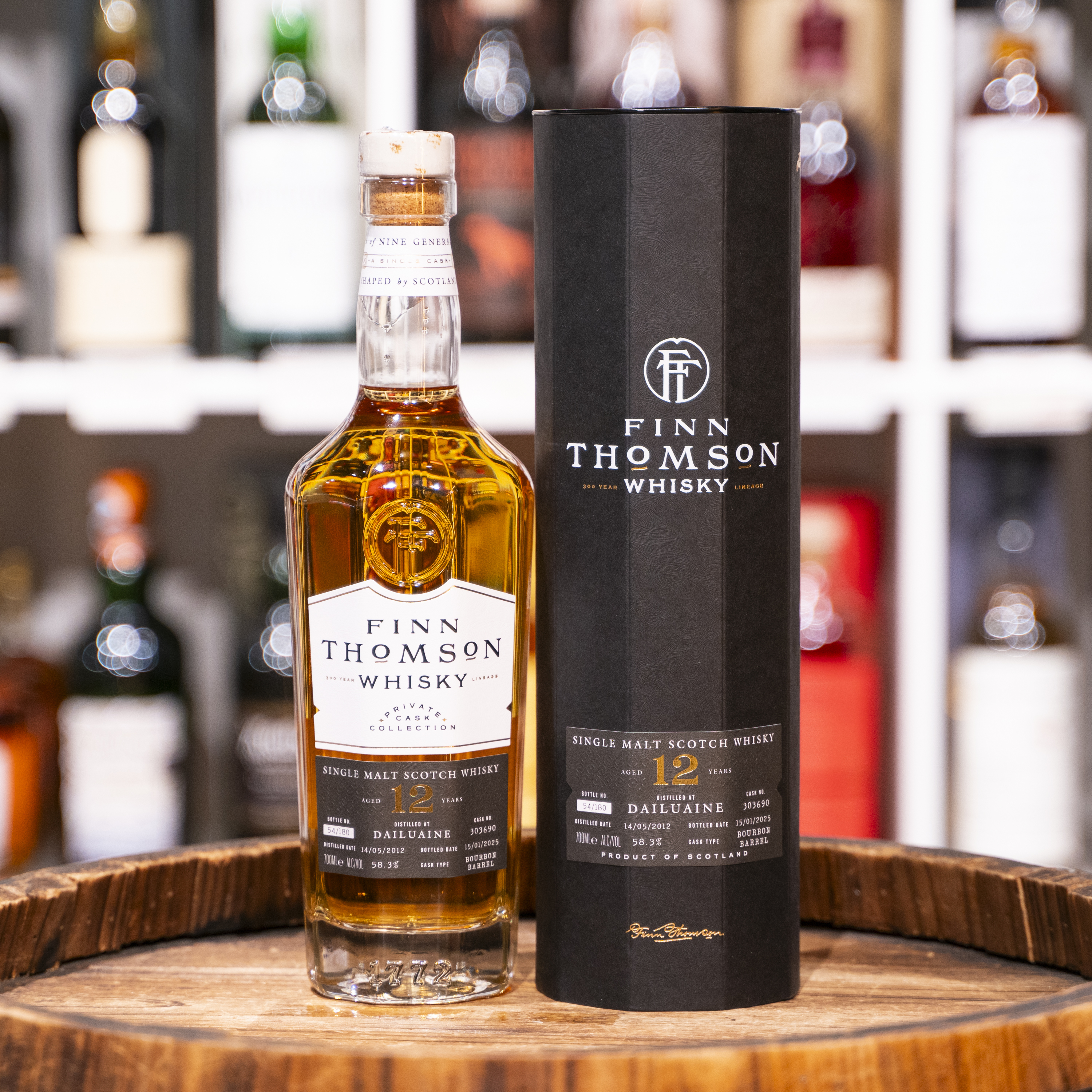 Finn Thomson Dailuaine Bourbon Barrel 12 Years Old (58.3% alc）