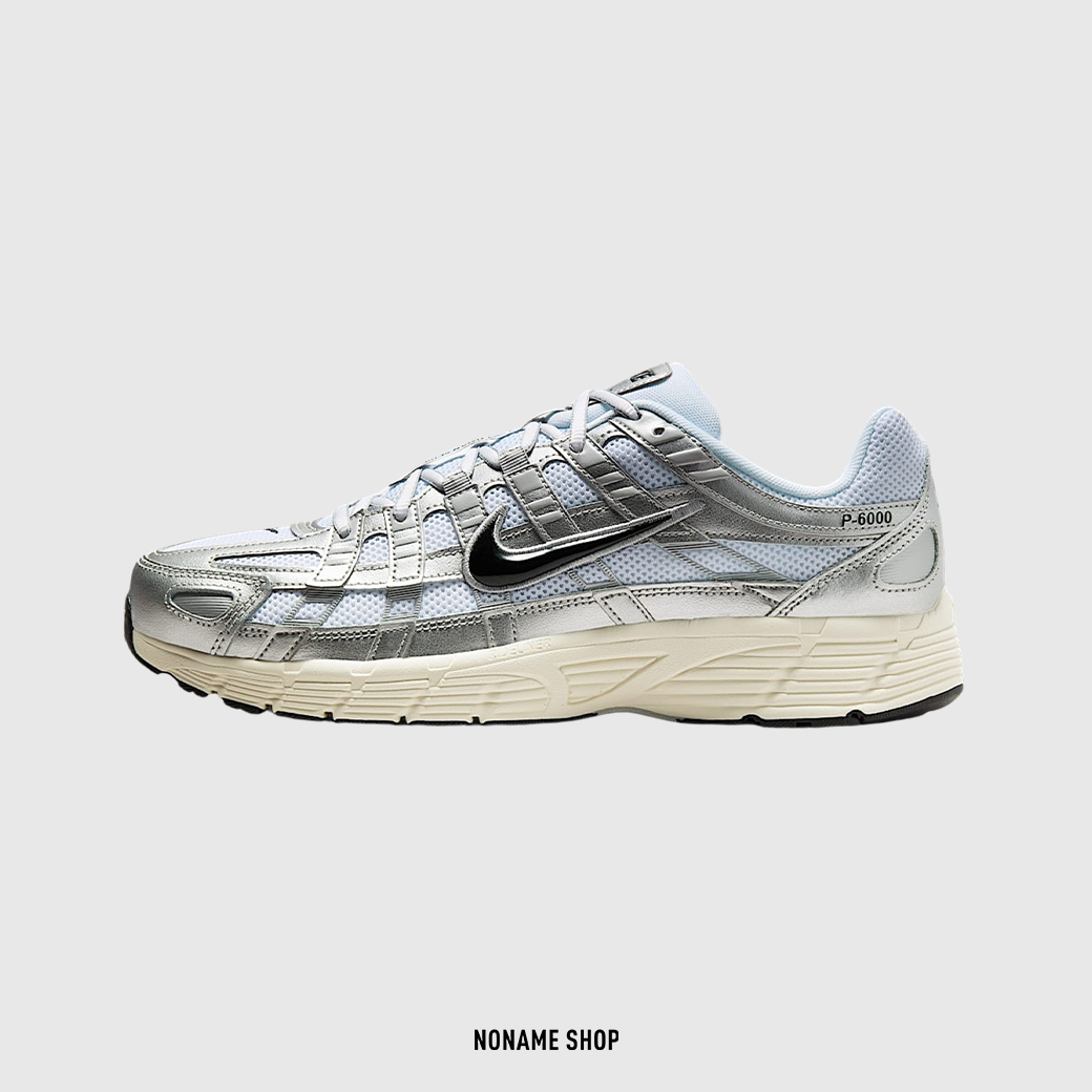 NIKE P-6000 WHITE METALLIC SILVER 奶油底 液態銀 銀色黑勾 (男/女同款)