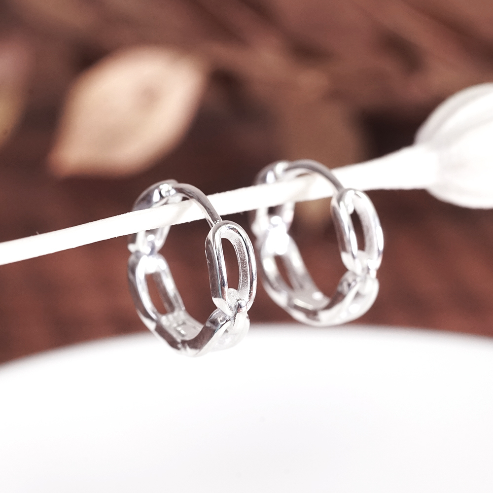 純銀 堅毅之心 易扣耳環 925純銀耳環 女生耳環 男生耳環