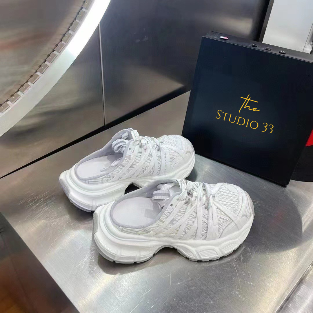 綁帶厚底休閒懶人鞋