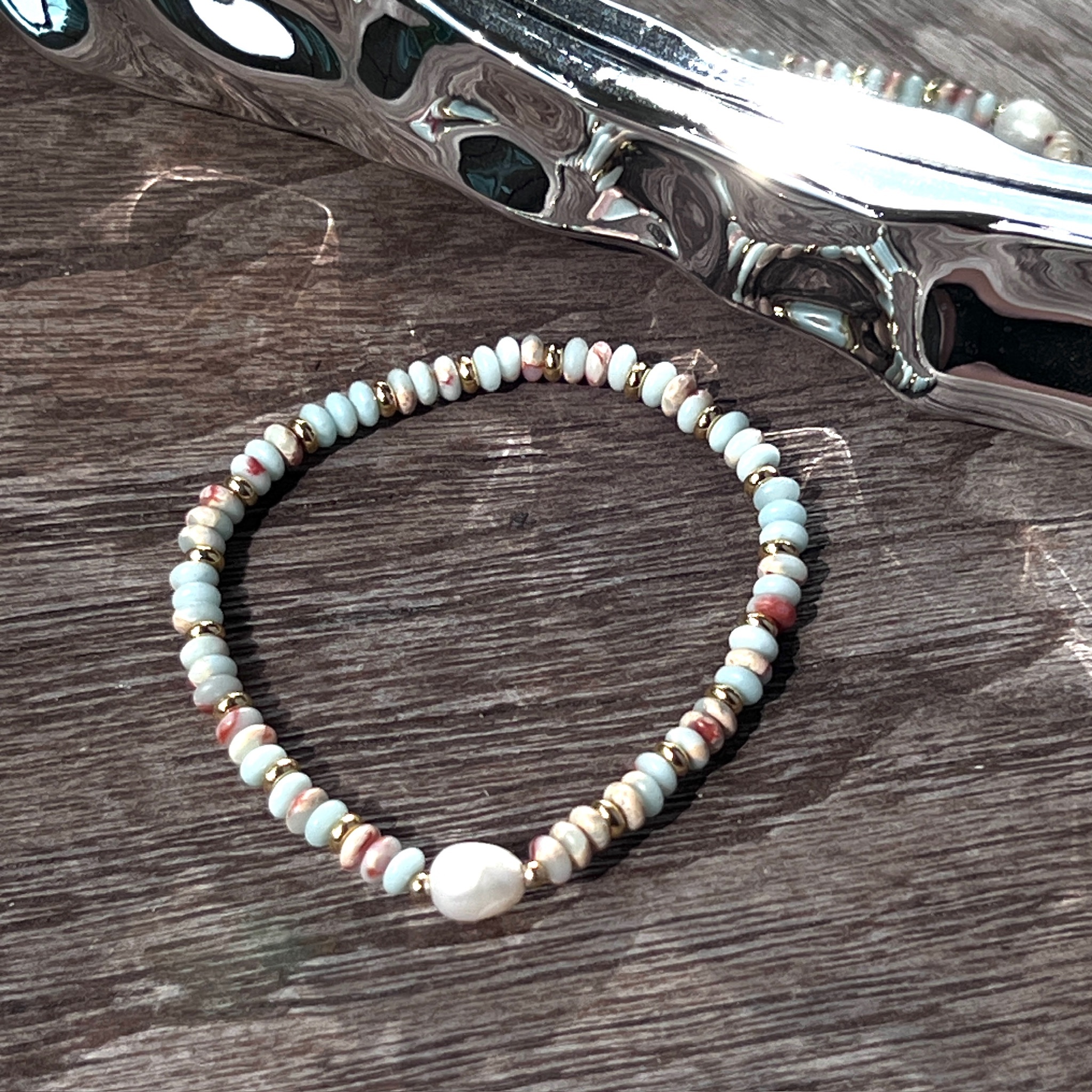Ethnic Style Natural Stone Bracelet (Handmade)
