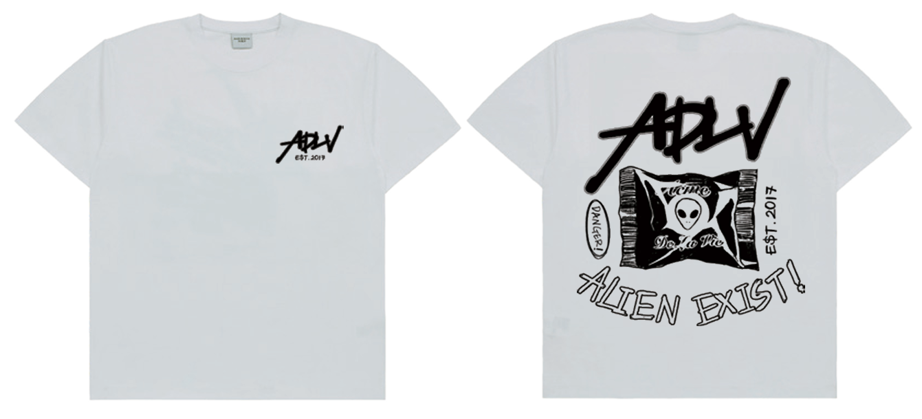 [K] ADLV ADLV ALIEN SHORT SLEEVE T-SHIRT WHITE, 25SS-TP-SS-AW-ADA-WHT (KAV1621)