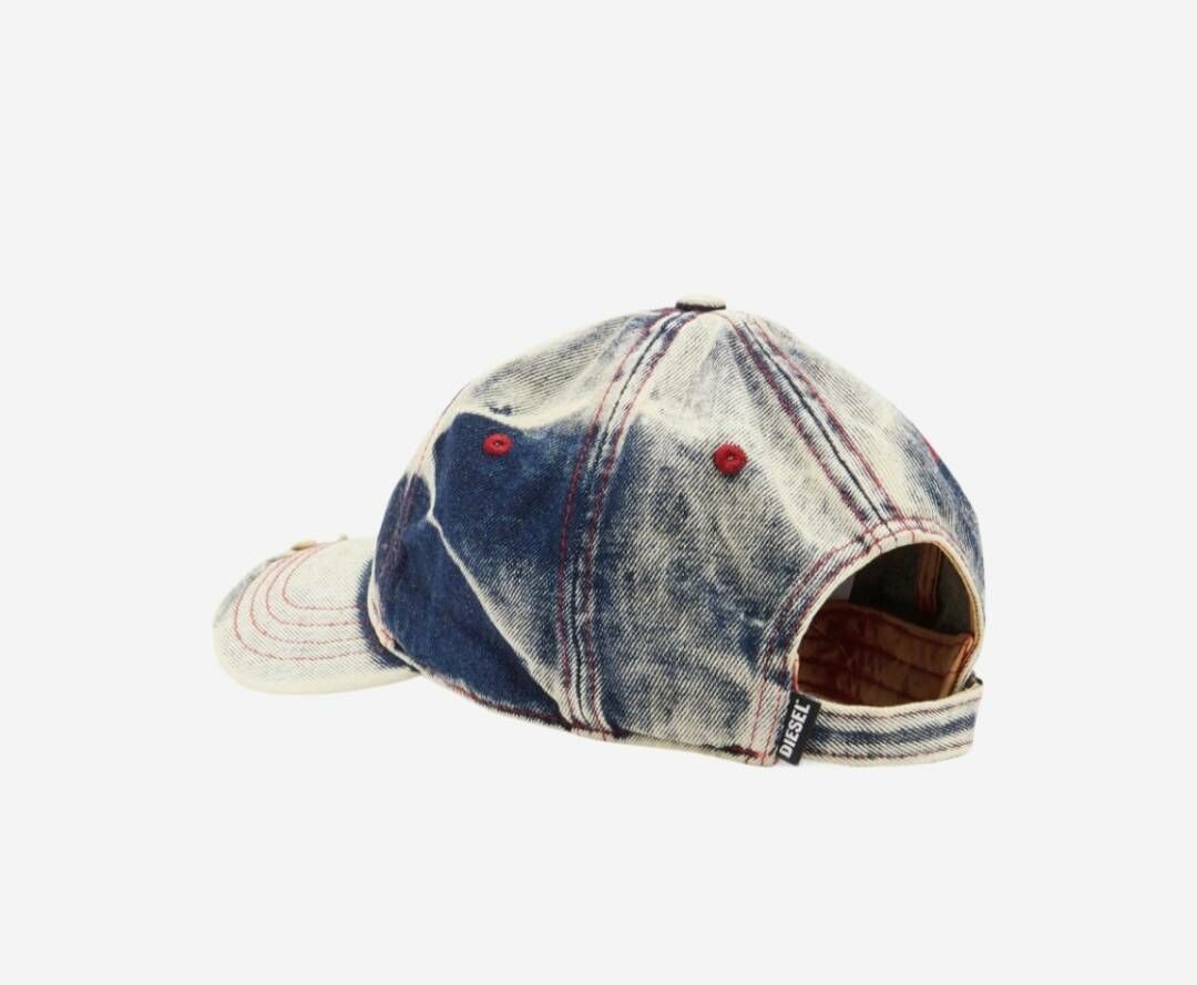 【代購】Diesel 水洗牛仔帽 C-Seymon Treated Denim Baseball Cap Blue White