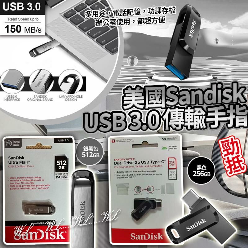 美國 Sandisk High Speed USB 3.0 傳輸手指