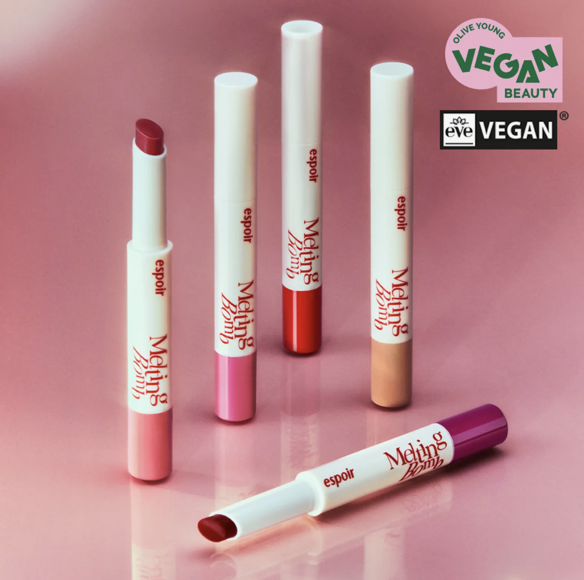 Espoir 純素閃亮炸彈水光唇膏筆【5款色號】