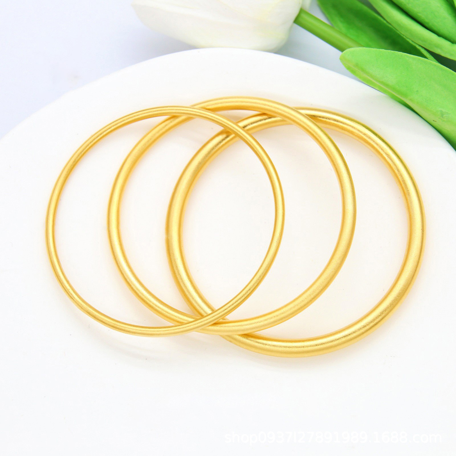 【金輝】古法傳承金沙實心手鐲+兩世歡荷荷美美手鍊