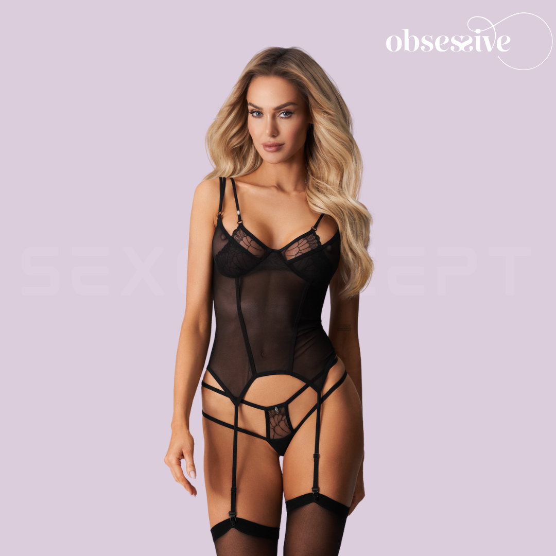 Obsessive - Arrowel Black corset - S/M/L/XL/XXL/XXXL