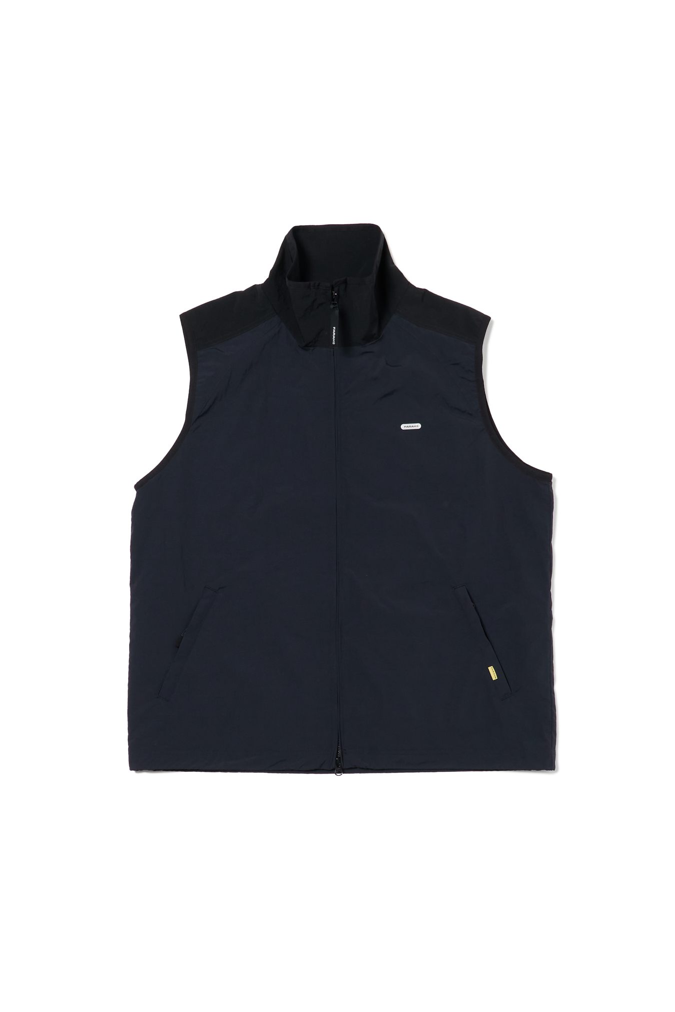 FARAH NYLON SWITCHING ZIP UP VEST (2COL)