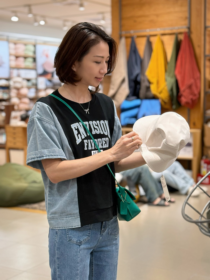 帥氣丹寧拼接Ｔ