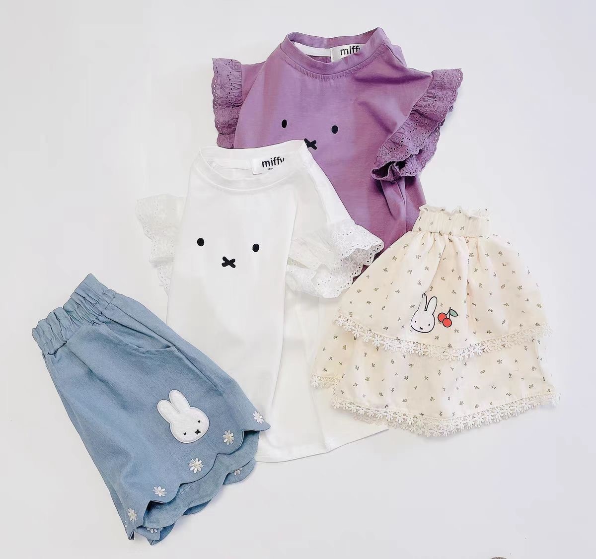 🐰𝐌𝐢𝐟𝐟𝐲 飛鼠袖背心 碎花裙褲 套裝