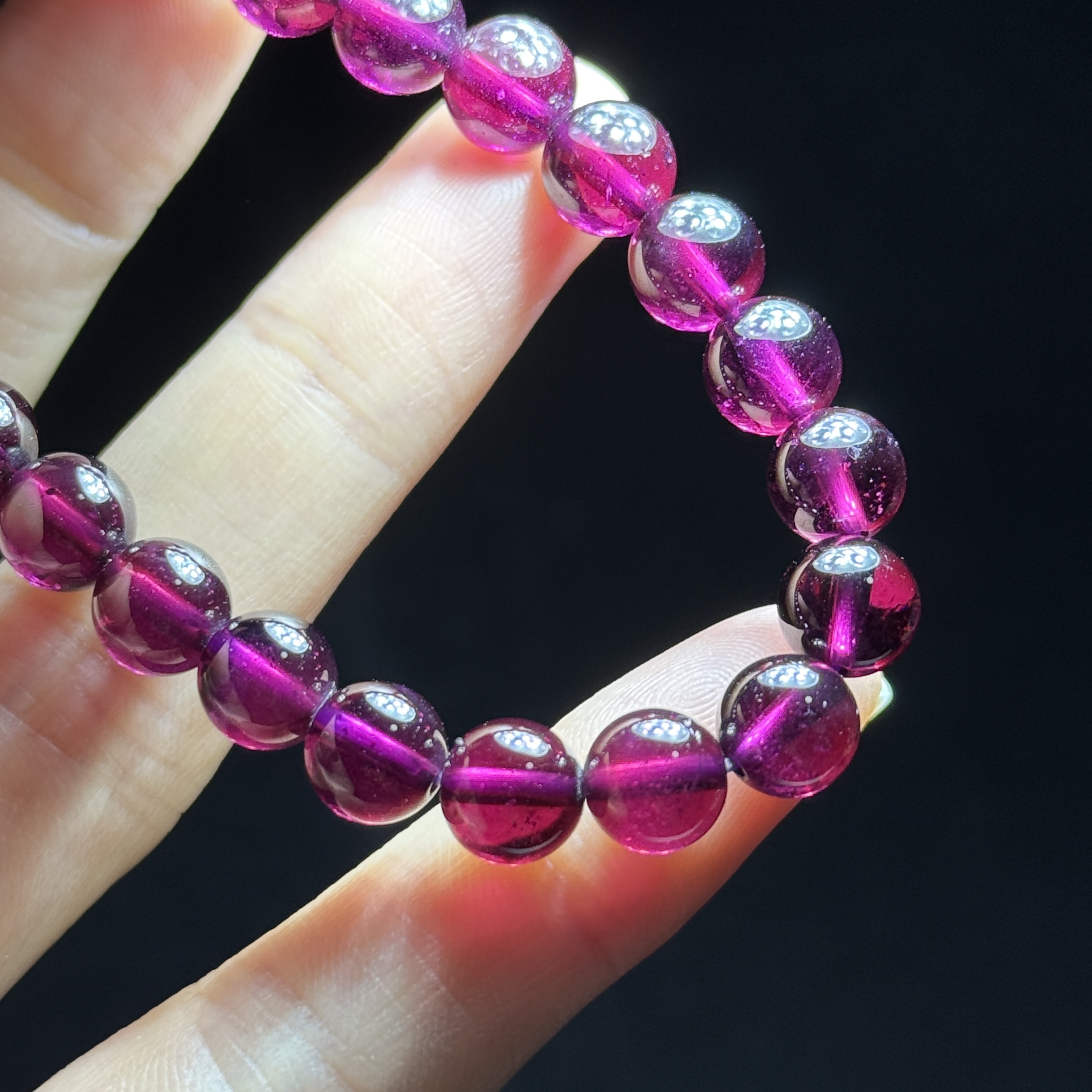 極高級數紫牙烏石榴石 7.5mm GA1535