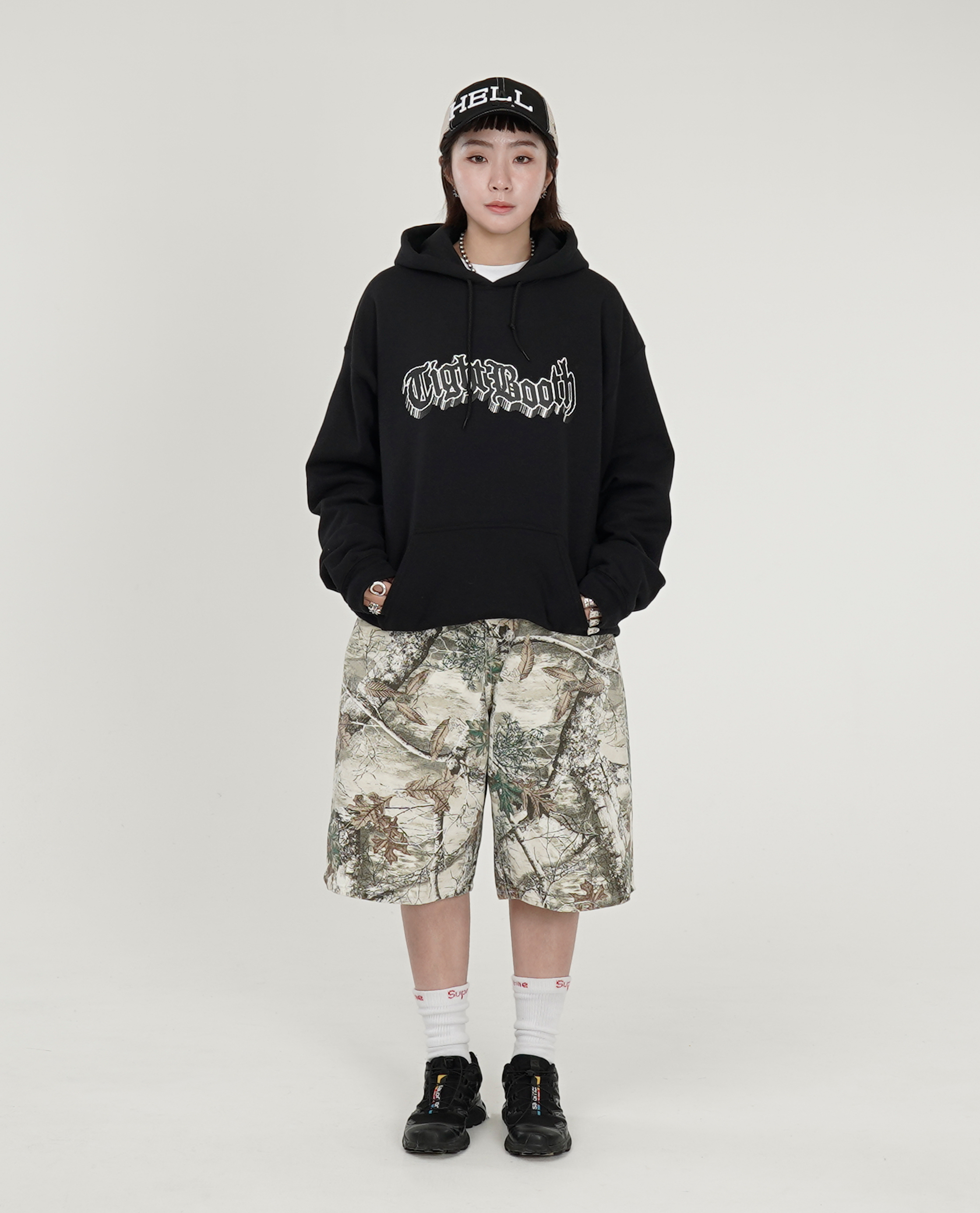 樹枝迷彩膝下牛仔