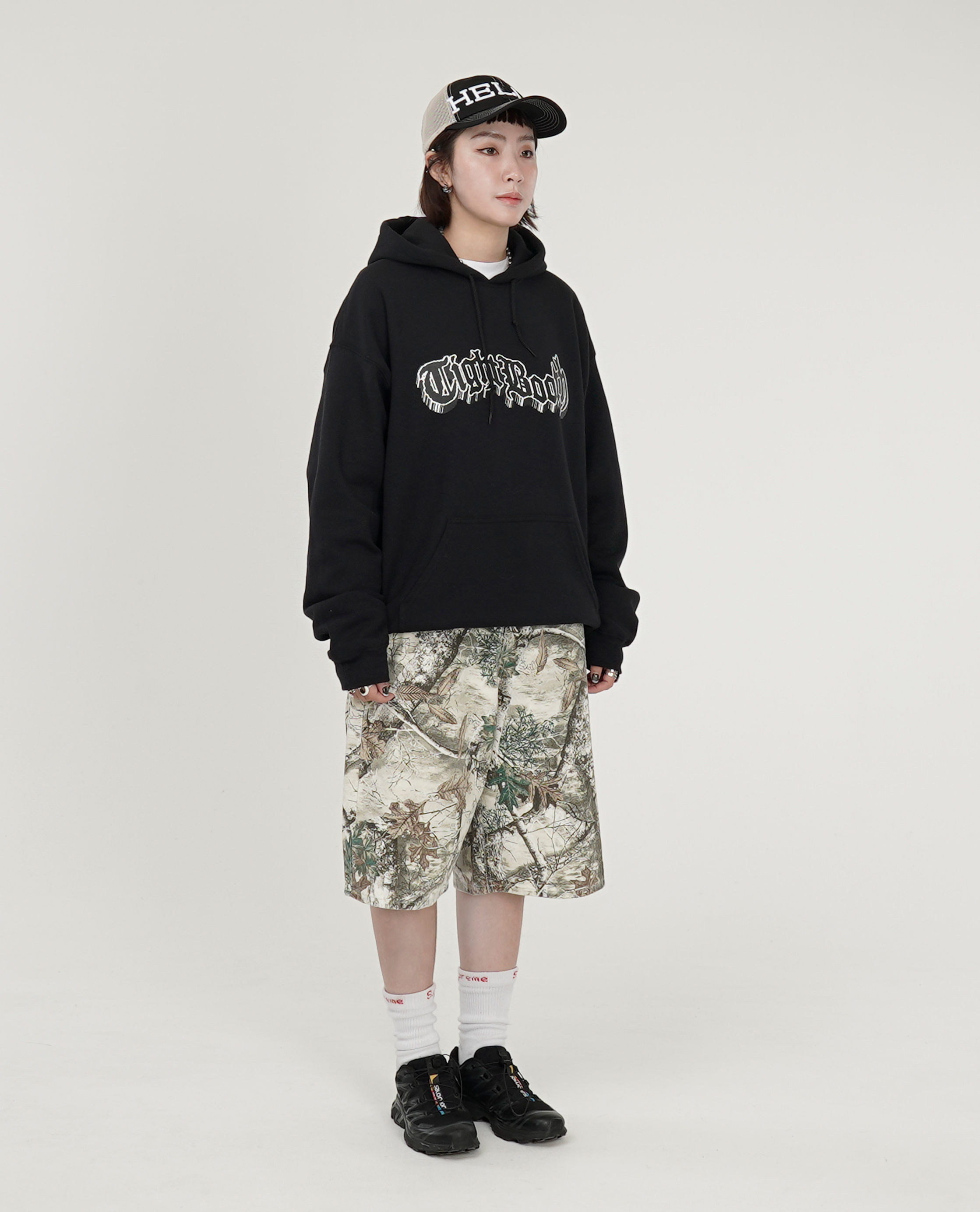 樹枝迷彩膝下牛仔