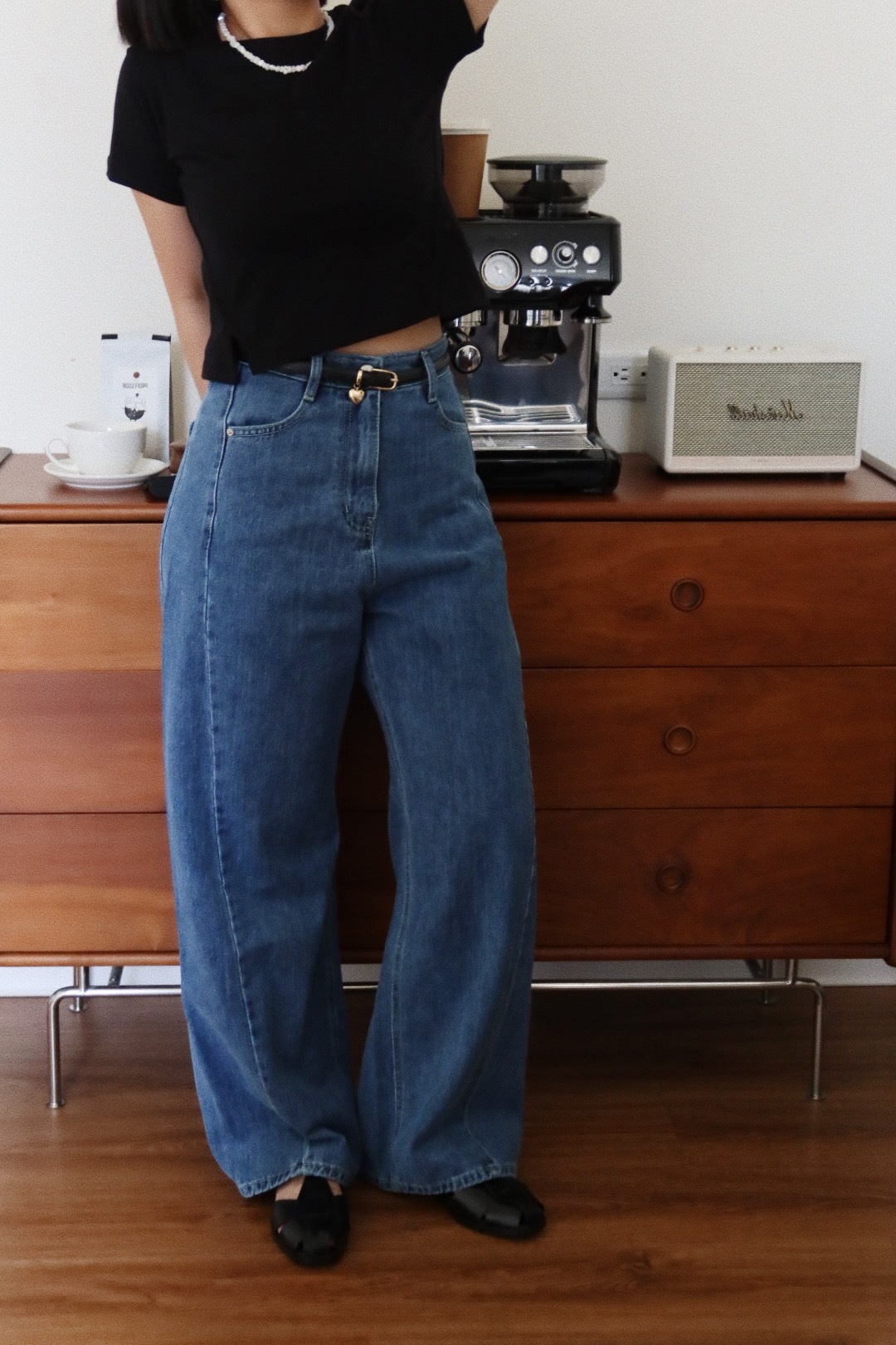 (預購) AP16 設計師品牌-亞洲梨女必收高級色系繭型牛仔褲 2 Colors (S/M/L)