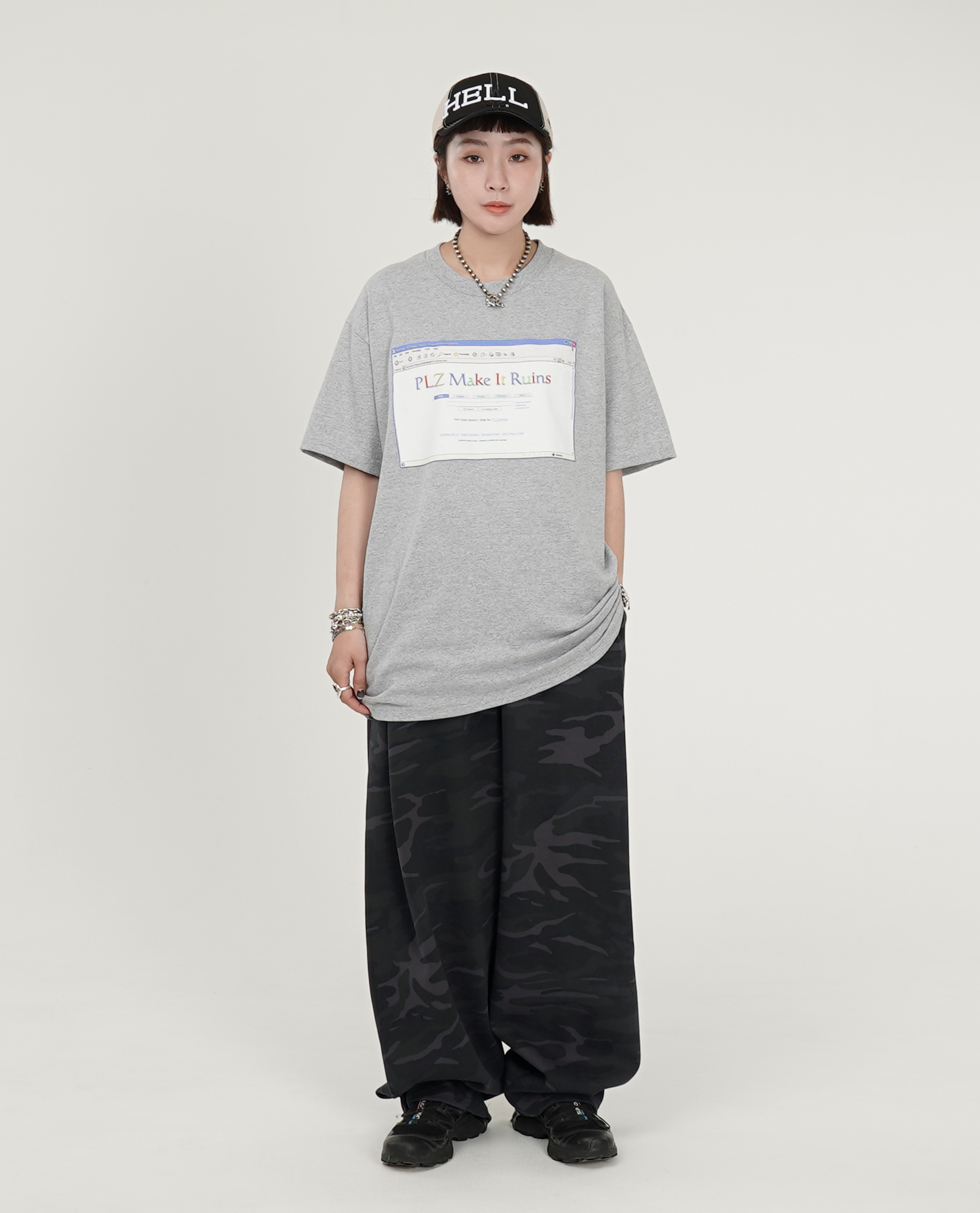 PLZ MAKE IT RUINS PLZ Search T-Shirt - 25SS