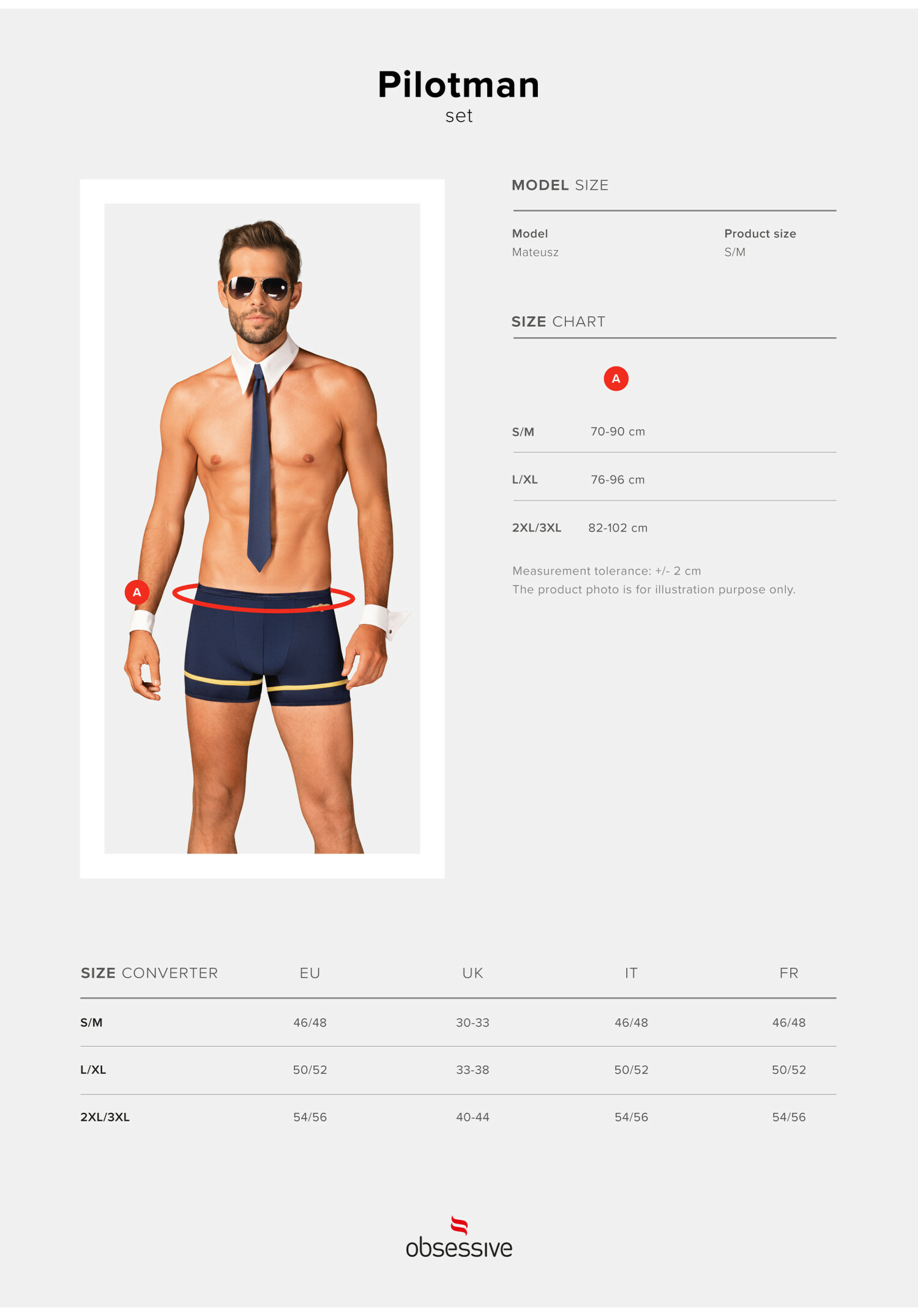 Obsessive - Pilotman set - S/M/L/XL/XXL/XXXL