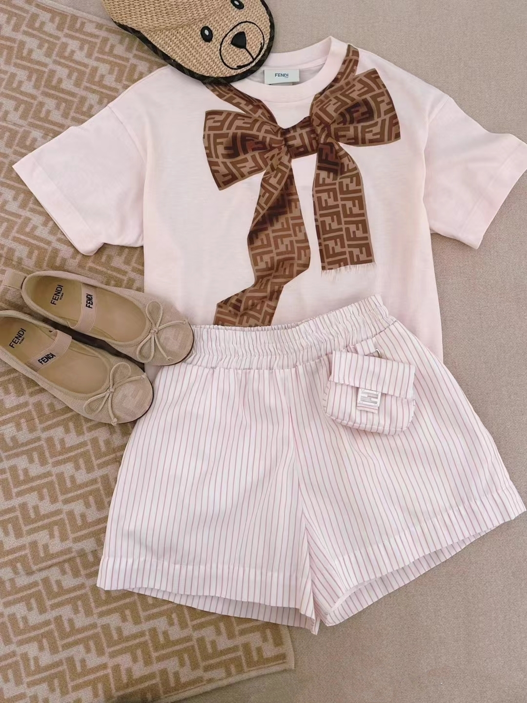 FF kids 經典條子短褲