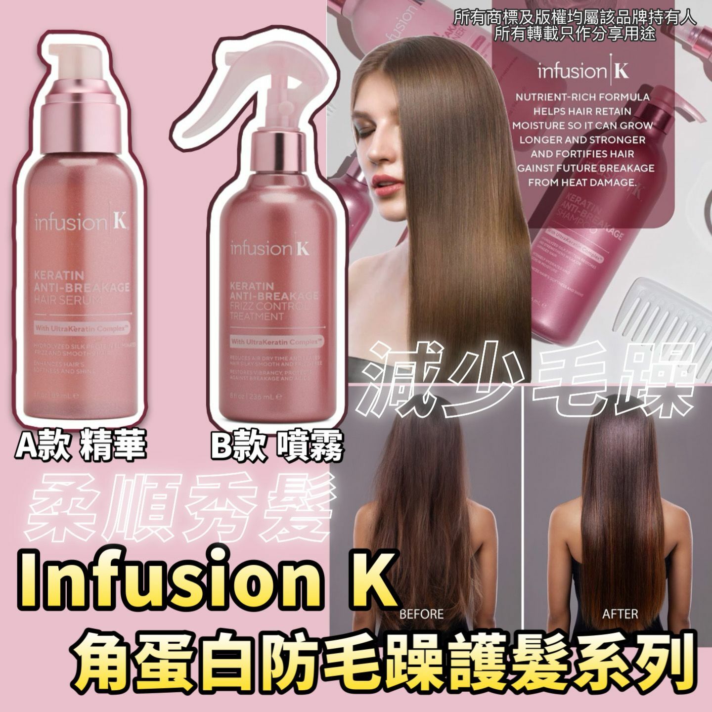 【預購】Infusion K G040361 角蛋白防毛躁護髮系列