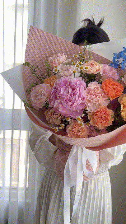 (非季節)｛芍藥版｝浪漫唯美・康乃馨鮮花花束 / XL /