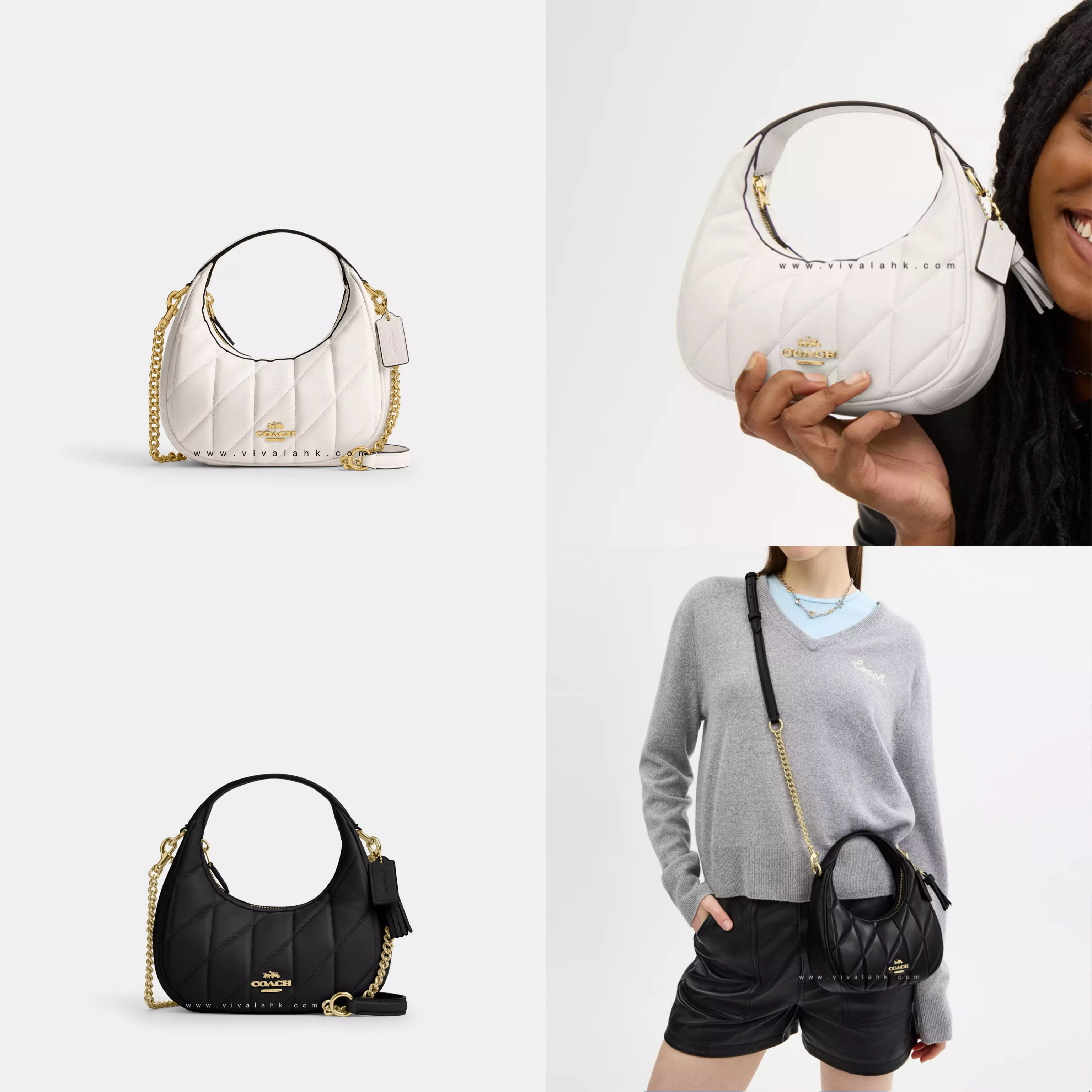 Coach - Carmen 手提+斜孭多用袋 (Mini) (繡線牛皮) (CY710)