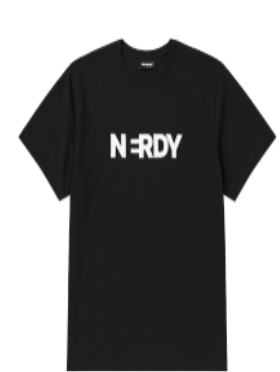 [K] NERDY PNEU24ST0301 BLENK BIG LOGO S/S T-SHIRT(24SS),BLACK, PNEU24ST0301 (KN41)