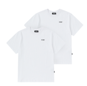 [K] NERDY PNEU25ST0200 SMALL LOGO S/S T-SHIRT 2PACK(25SS),WHITE, PNEU25ST0200 (KN22)