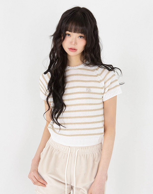 預訂｜MUAHMUAH BOUCLE STRIPE RAGLAN HALF KNIT