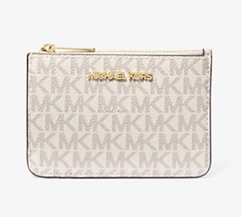 [S] MICHAEL KORS 35H9GTVP1B JET SET TRAVEL SM TZ COINPOUCH W ID,VANILLA,, 193599704609 (SMK436)
